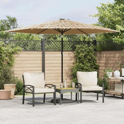 Haveparasol med stålstang 288x288x225 cm brun