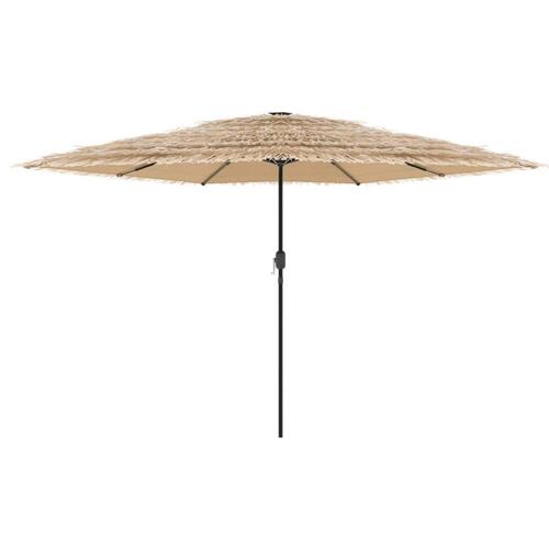 Haveparasol med stålstang 288x288x225 cm brun