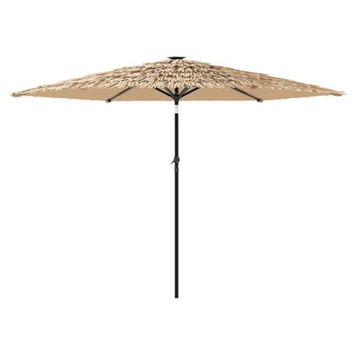 Haveparasol med stålstang 288x288x225 cm brun