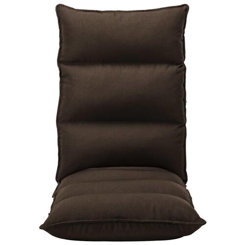 Foldbar gulvstol stof brun