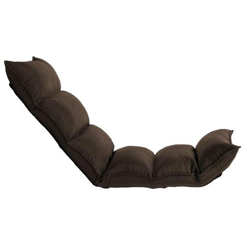 Foldbar gulvstol stof brun