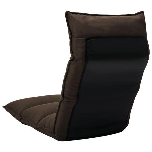 Foldbar gulvstol stof brun