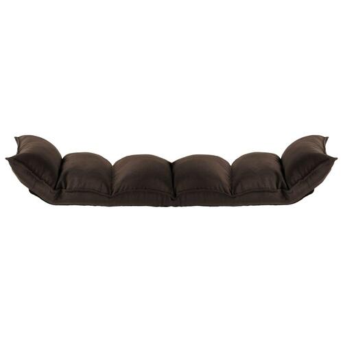 Foldbar gulvstol stof brun