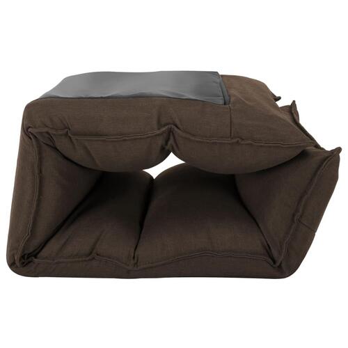 Foldbar gulvstol stof brun