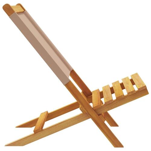 Foldbare havestole 8 stk. stof og massivt træ gråbrunt