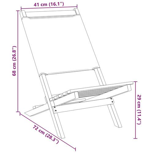 Foldbare havestole 8 stk. stof og massivt træ gråbrunt