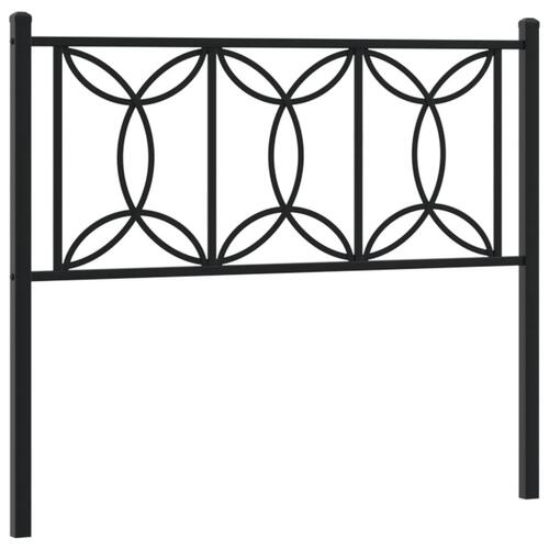 Sengegavl 100 cm metal sort