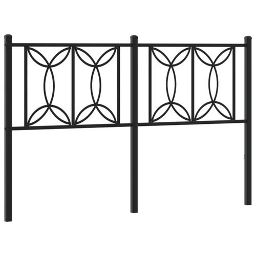Sengegavl 135 cm metal sort