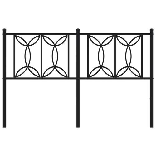 Sengegavl 135 cm metal sort