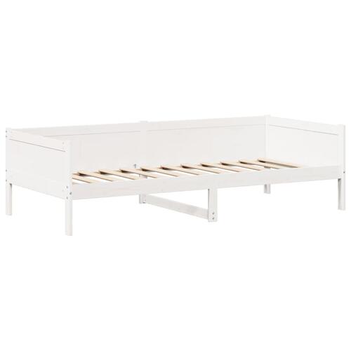 Daybed med tag 90x190 cm massivt fyrretræ hvid