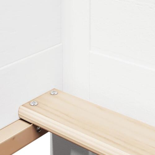 Daybed med tag 90x190 cm massivt fyrretræ hvid