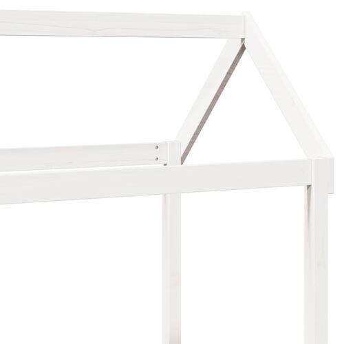 Daybed med tag 90x190 cm massivt fyrretræ hvid