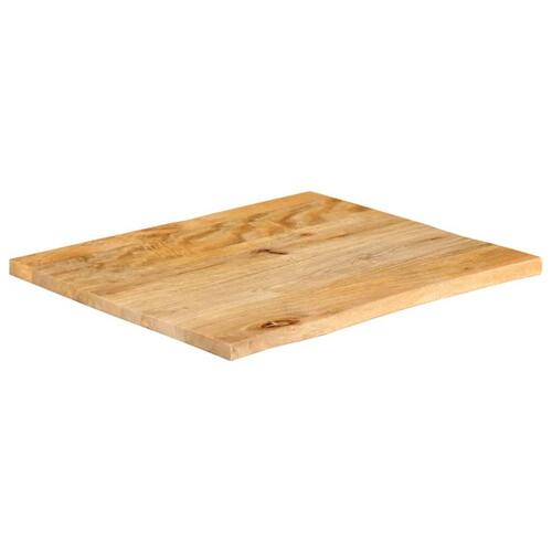 Bordplade 40x40x2,5 cm naturlig kant massivt mangotræ