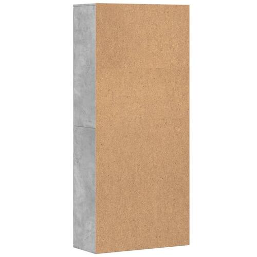Højskab 80x35x180 cm konstrueret træ betongrå