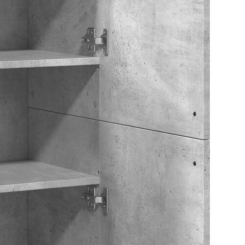 Højskab 80x35x180 cm konstrueret træ betongrå