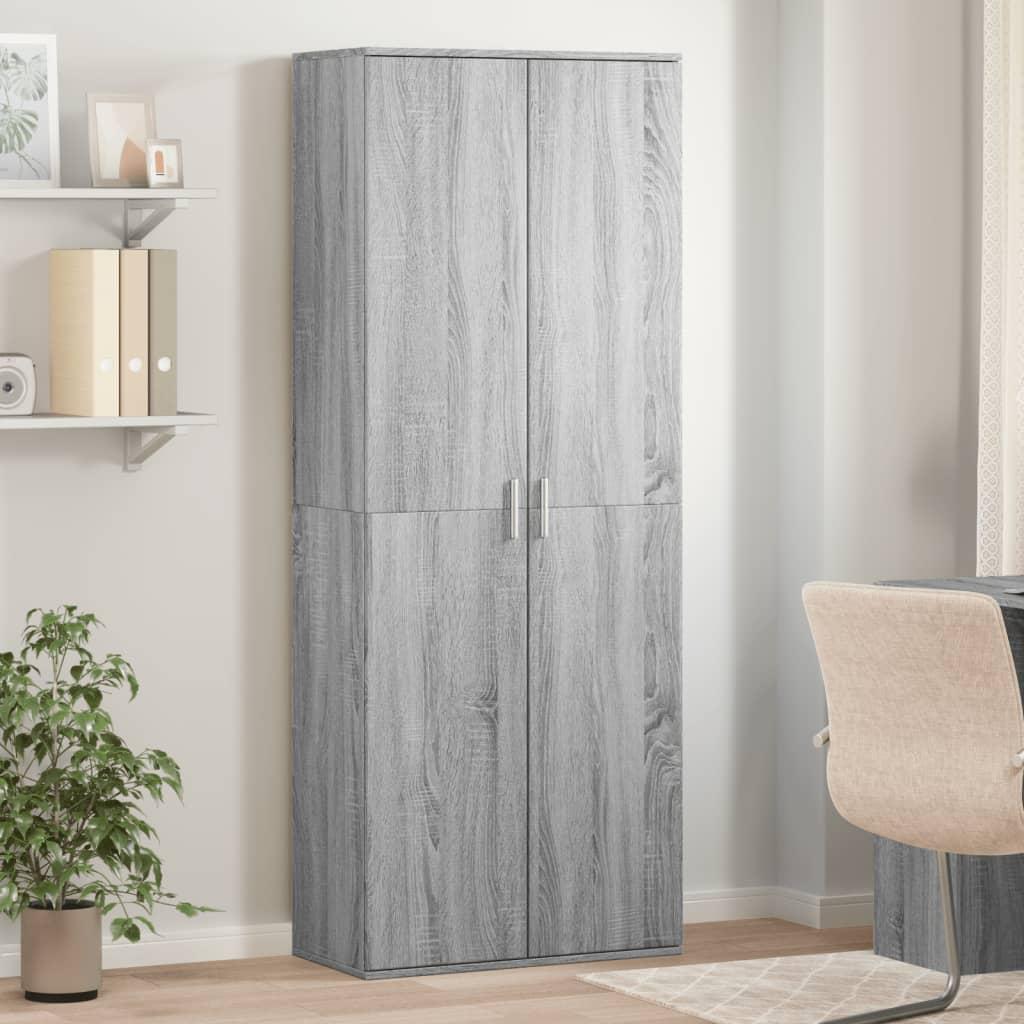 Højskab 70x35x180 cm konstrueret træ grå sonoma-eg
