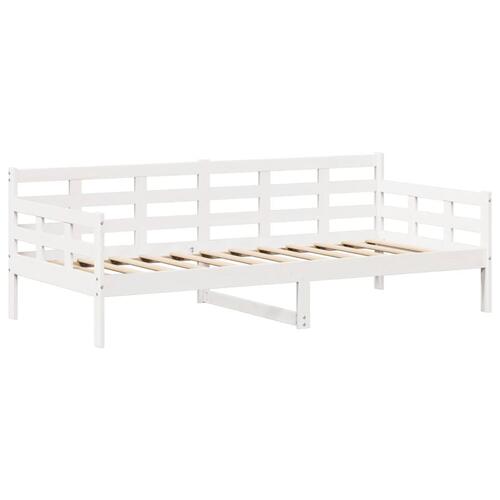 Daybed med tag 80x200 cm massivt fyrretræ hvid