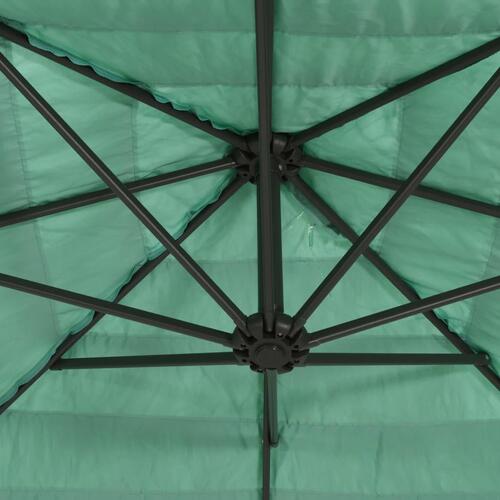 Haveparasol med stålstang 388x388x248 cm grøn