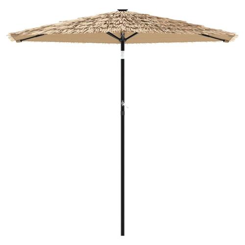 Haveparasol med stålstang 268x268x226 cm brun