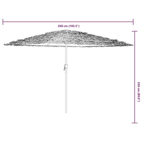 Haveparasol med stålstang 268x268x226 cm brun