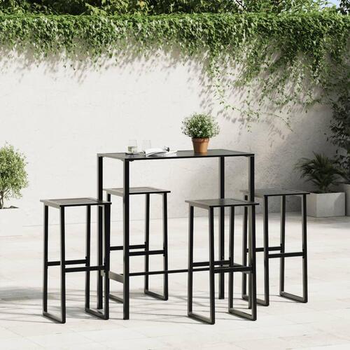 Barstole 4 stk. 38x38x80 cm pulverlakeret stål sort