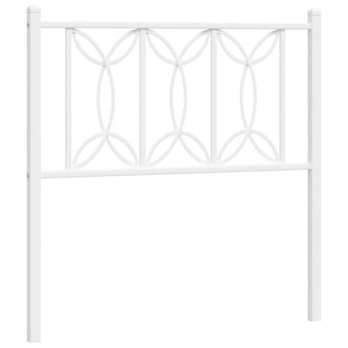Sengegavl 90 cm metal hvid