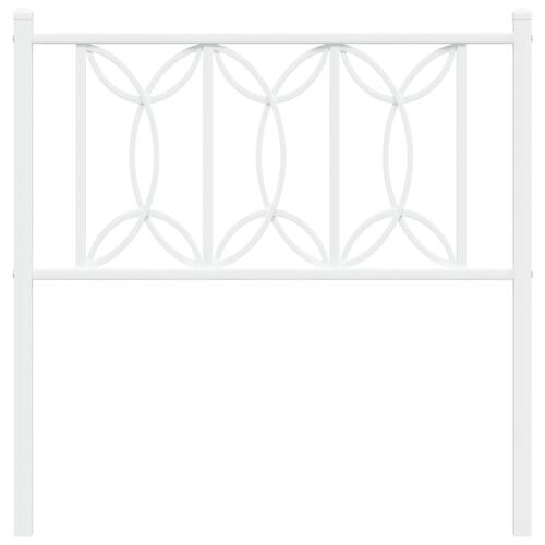 Sengegavl 90 cm metal hvid