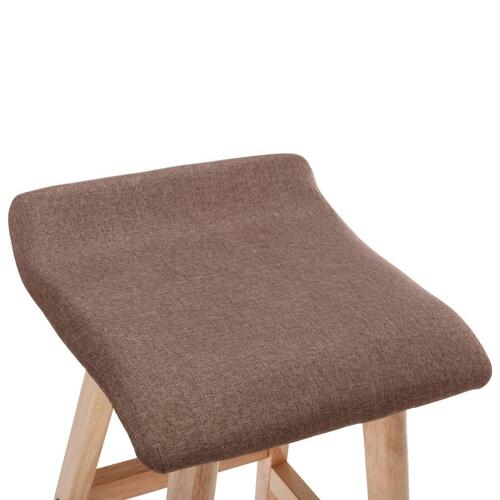 Barstole 2 stk. stof gråbrun