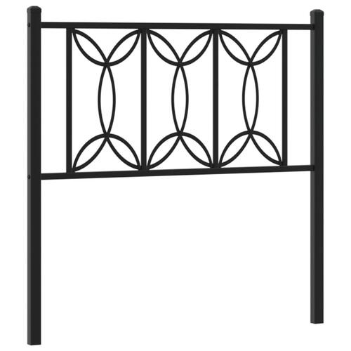 Sengegavl 75 cm metal sort