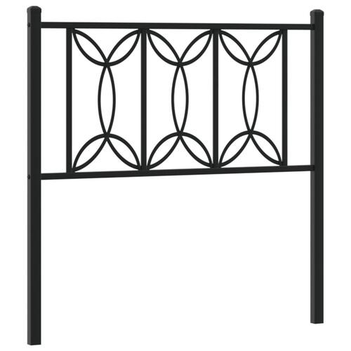 Sengegavl 90 cm metal sort