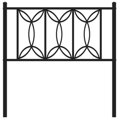 Sengegavl 90 cm metal sort