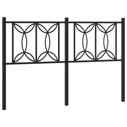 Sengegavl 140 cm metal sort