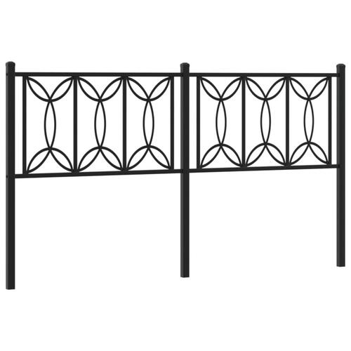 Sengegavl 160 cm metal sort