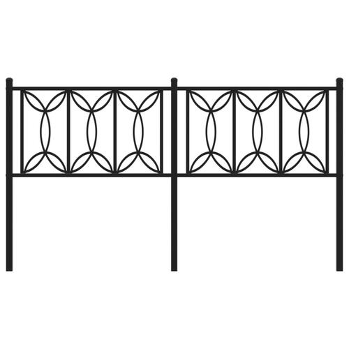 Sengegavl 160 cm metal sort