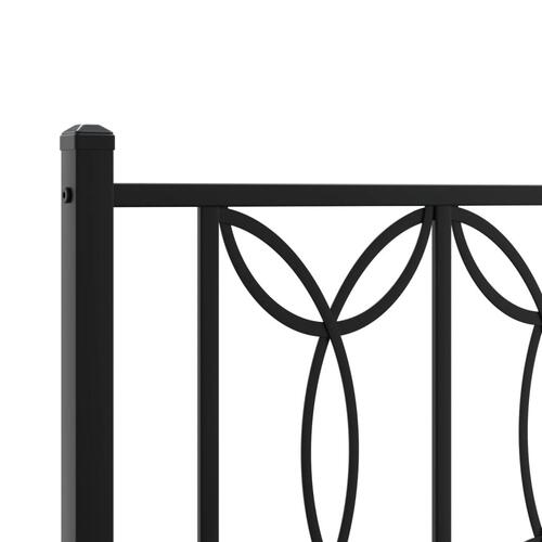 Sengegavl 160 cm metal sort