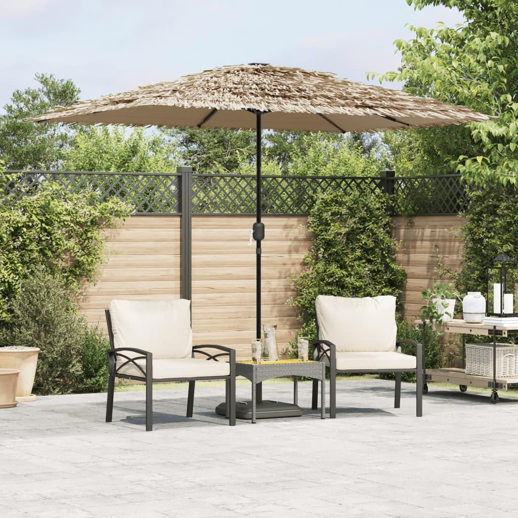 Haveparasol med stålstang 300x200x250 cm brun