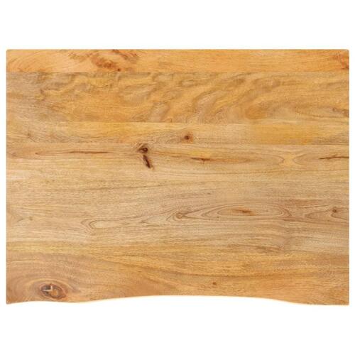 Bordplade 70x60x2,5 cm naturlig kant massivt mangotræ