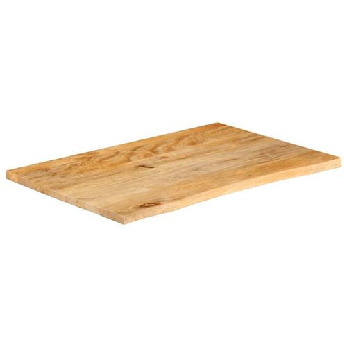 Bordplade 70x60x2,5 cm naturlig kant massivt mangotræ
