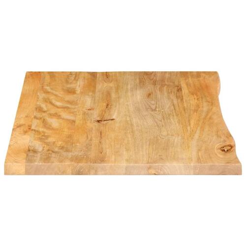 Bordplade 70x60x2,5 cm naturlig kant massivt mangotræ