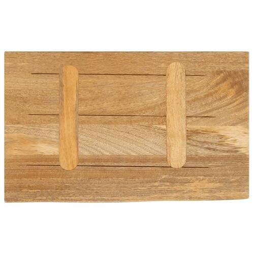 Bordplade 50x40x2,5 cm naturlig kant massivt mangotræ