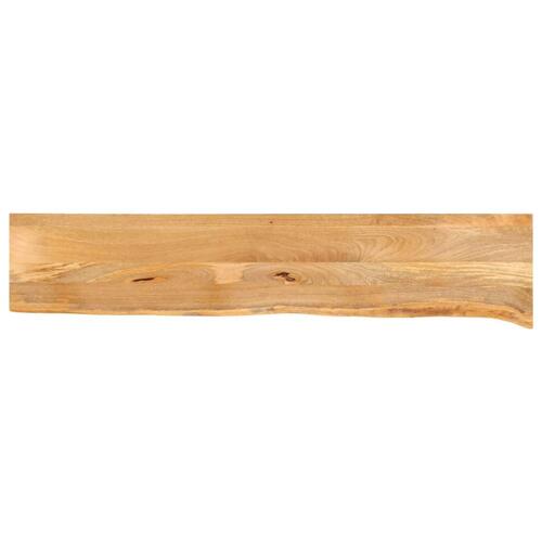 Bordplade 140x40x2,5 cm naturlig kant massivt mangotræ