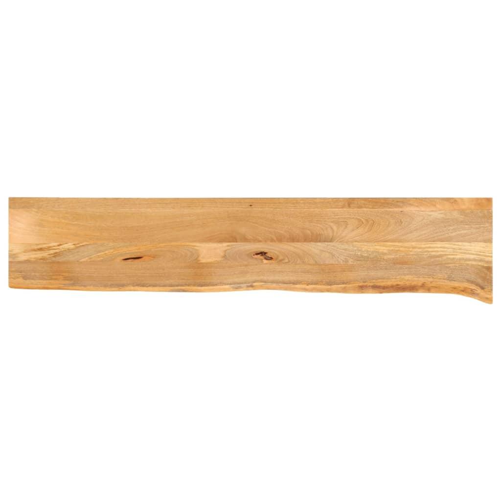 Bordplade 140x40x2,5 cm naturlig kant massivt mangotræ