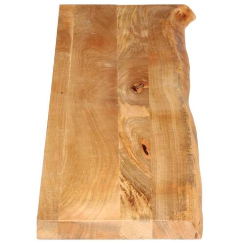 Bordplade 140x40x2,5 cm naturlig kant massivt mangotræ