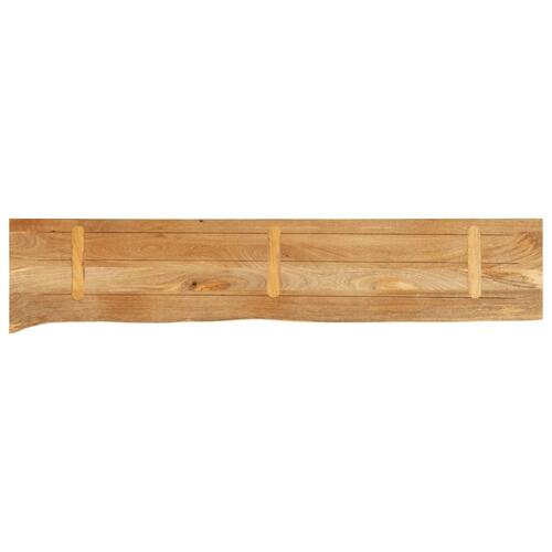 Bordplade 140x40x2,5 cm naturlig kant massivt mangotræ