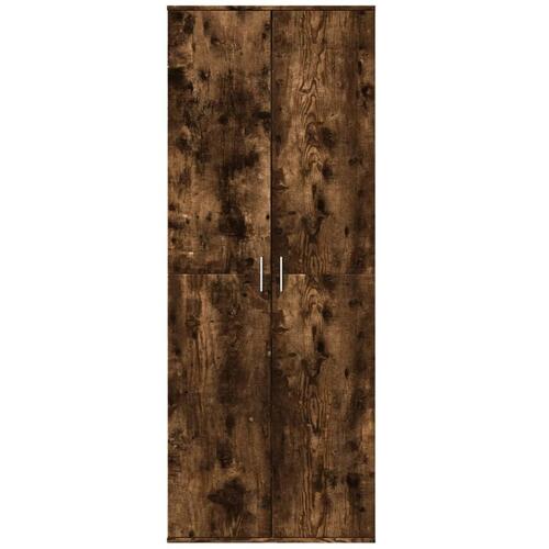 Højskab 70x35x180 cm konstrueret træ røget egetræsfarve
