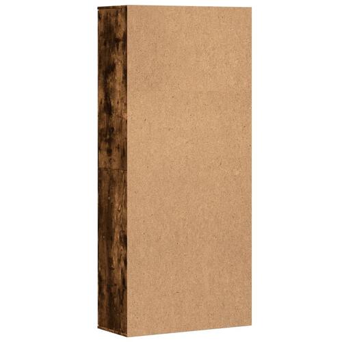 Højskab 80x35x180 cm konstrueret træ røget egetræsfarve