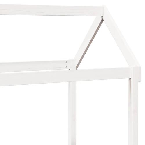 Daybed med tag 90x190 cm massivt fyrretræ hvid