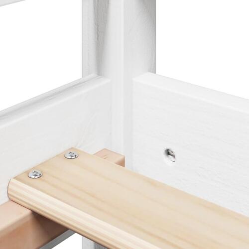 Daybed med tag 90x190 cm massivt fyrretræ hvid