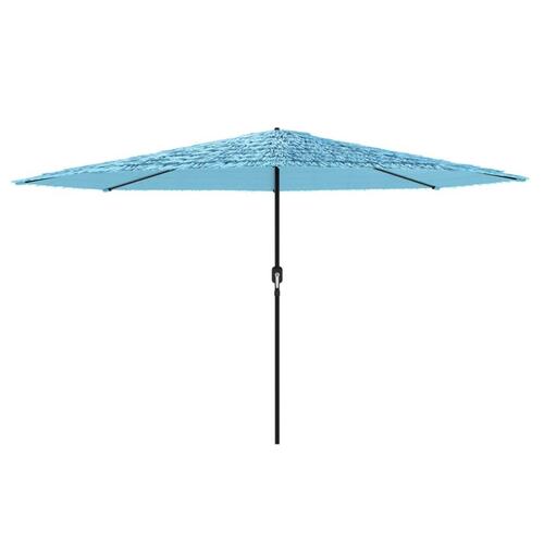 Haveparasol med stålstang 388x388x248 cm blå