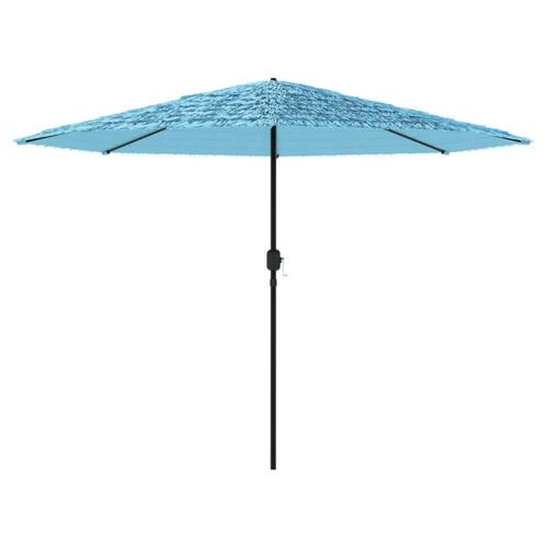 Haveparasol med stålstang 388x388x248 cm blå